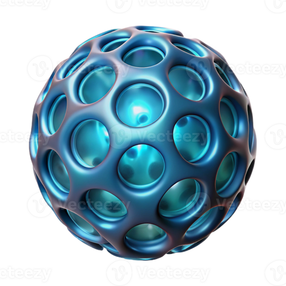 splendid playful impressionist Concept art style, isolated cutout of a single, pulsating, bioluminescent orb with intricate cellular patterns with Transparent Background masterfully captured png