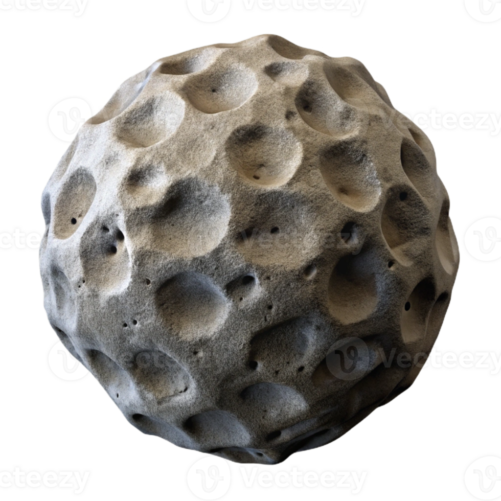 splendid nostalgic urban Hyper-specific, isolated cutout of a single, ancient, weathered asteroid, ultra-detailed surface textures, professional render with Transparent Background 4K png