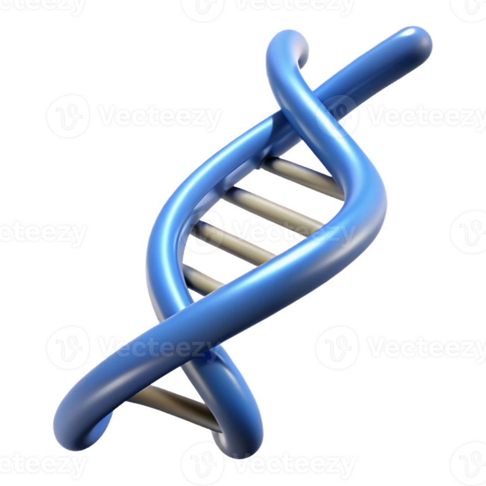 pristine whimsical modern A DNA double helix spiraling upwards with Transparent Background flawless png