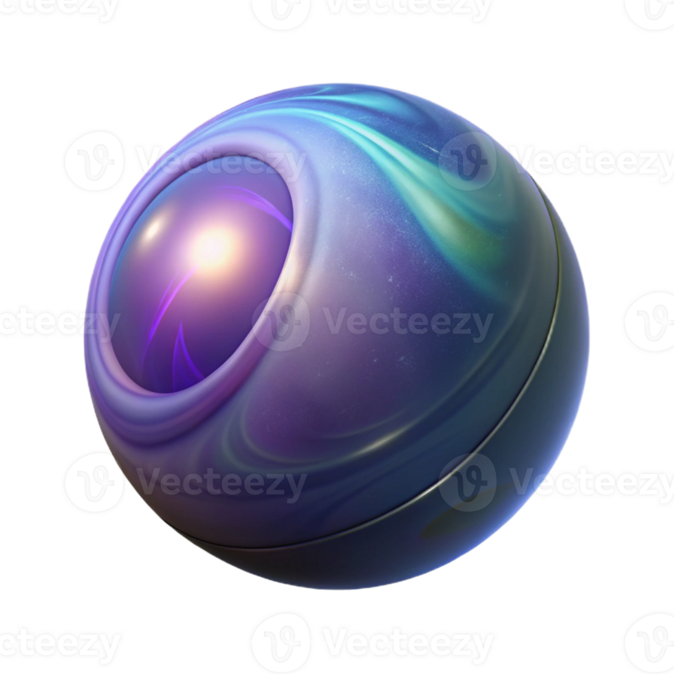romantic hypnotic Hyper-specific, isolated cutout of a celestial orb radiating cosmic energy, professional render, photorealistic with Transparent Background artisan png
