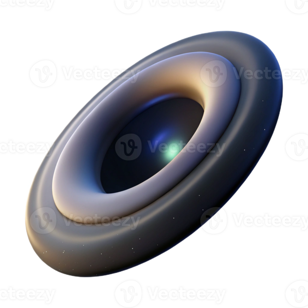 wonderful exceptional Ultra-detailed, isolated cutout of a single, miniature black hole, hyper-specific gravitational lensing, professional render with Transparent Background png