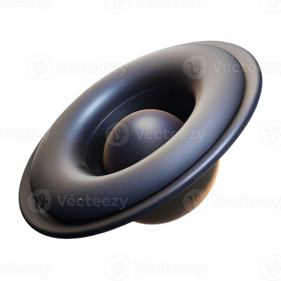 splendid dynamic creative Ultra-detailed, isolated cutout of a single, miniature black hole, hyper-specific gravitational lensing, professional render with Transparent Background 4K png