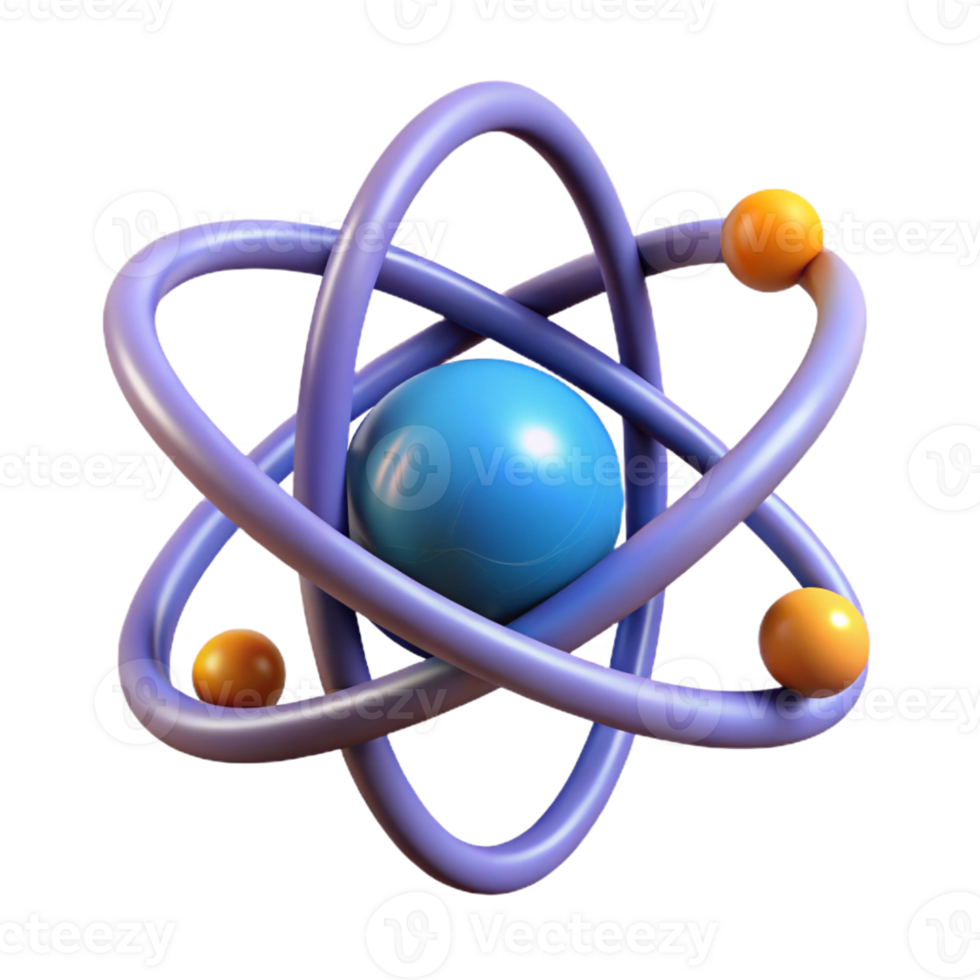serene coastal A stylized, abstract representation of the atom with Transparent Background authentic png