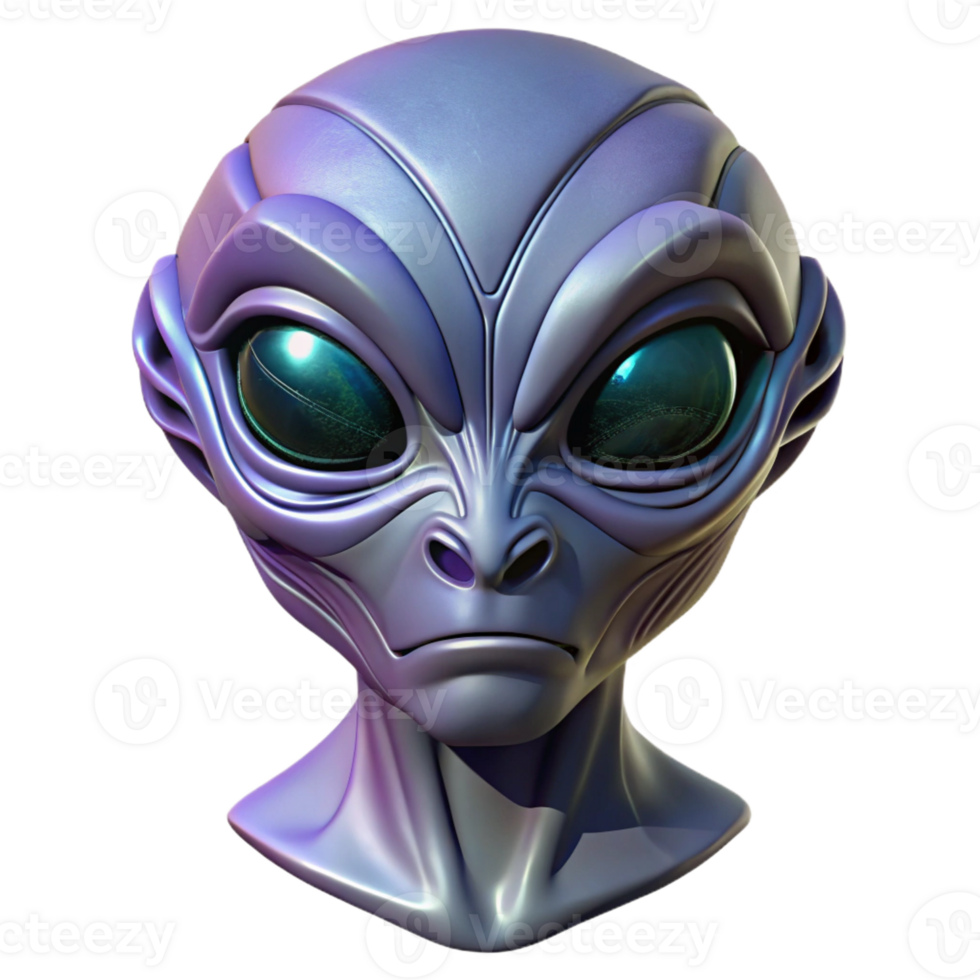 tranquil hypnotic Isolated cutout of a single, intricate, alien mask, concept art style, professional render, ultra-detailed carvings with Transparent Background crisp png