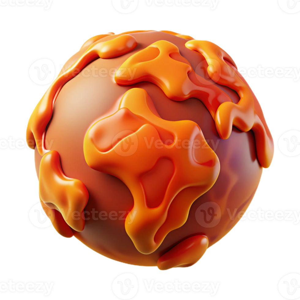 standout coastal A stylized, abstract world map made of flowing lava with Transparent Background gallery standard png
