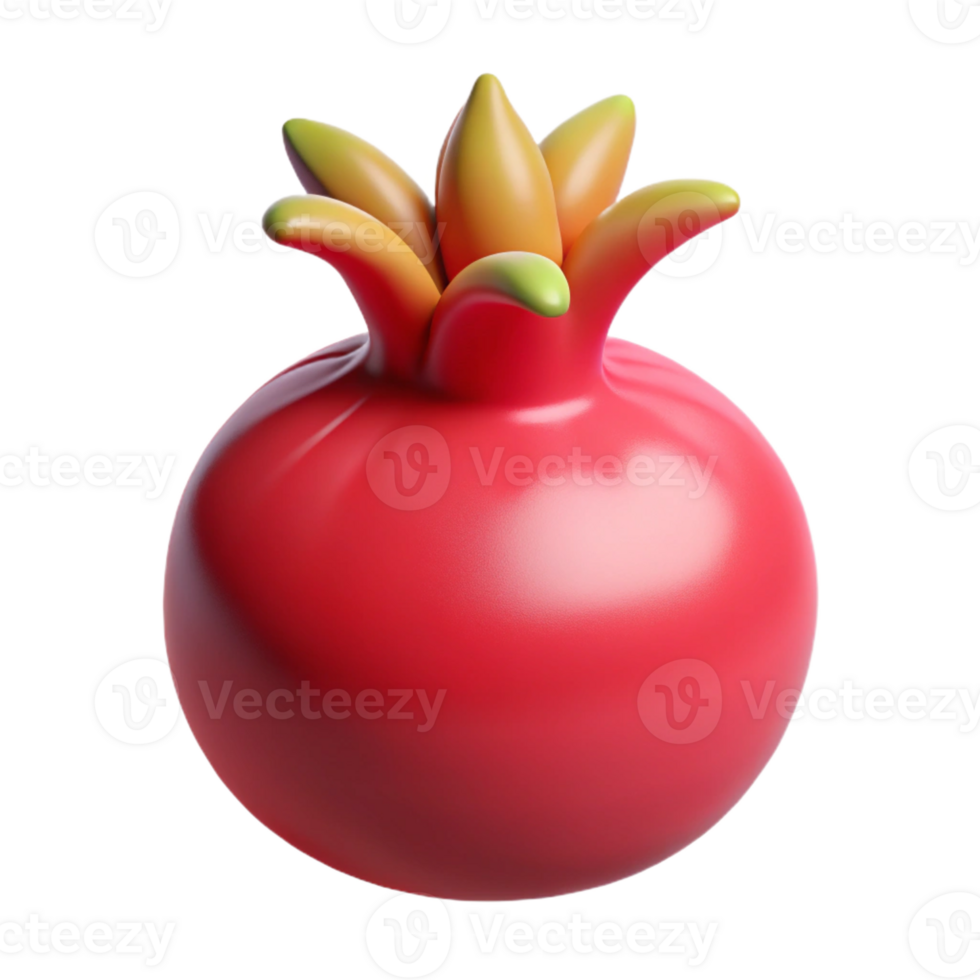 passionate hypnotic Hyper-specific, photorealistic, isolated cutout of a single, perfectly formed, ruby-red pomegranate seed, sprouting miniature, human-like hands with Transparent Background 8K png
