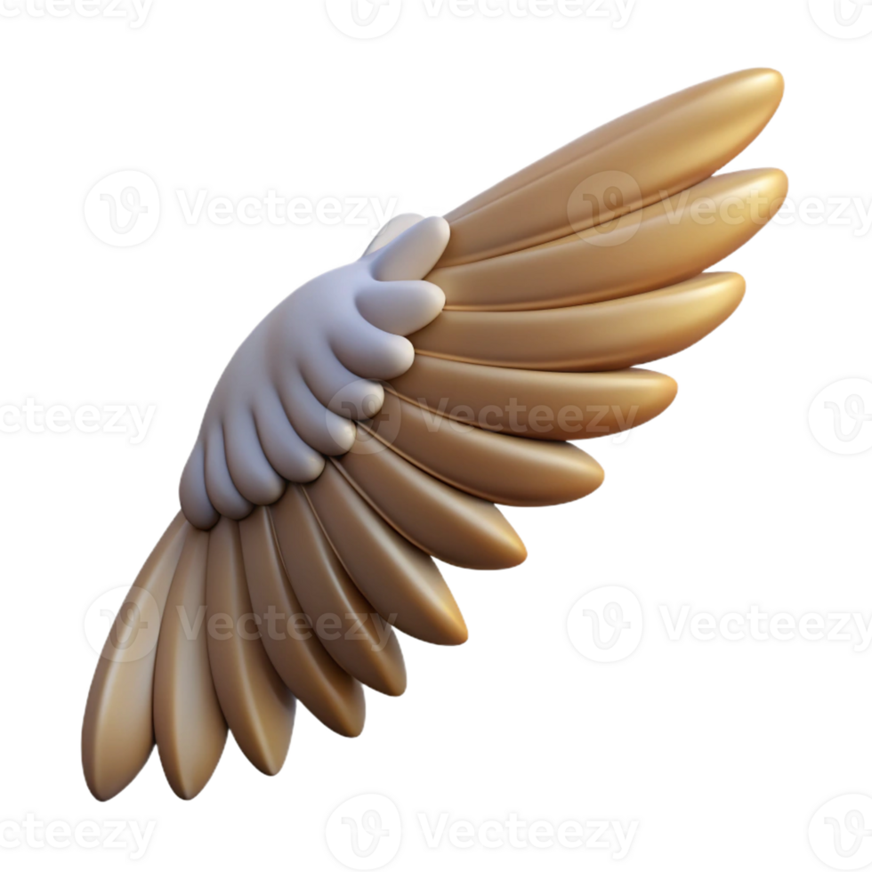 quintessential classic Hyper-specific professional render of a single, feathered Harpy wing, clawed, isolated cutout with Transparent Background perfect clarity png