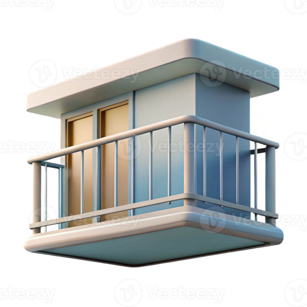 standout rustic Modernist apartment building balcony railing with Transparent Background luxury png