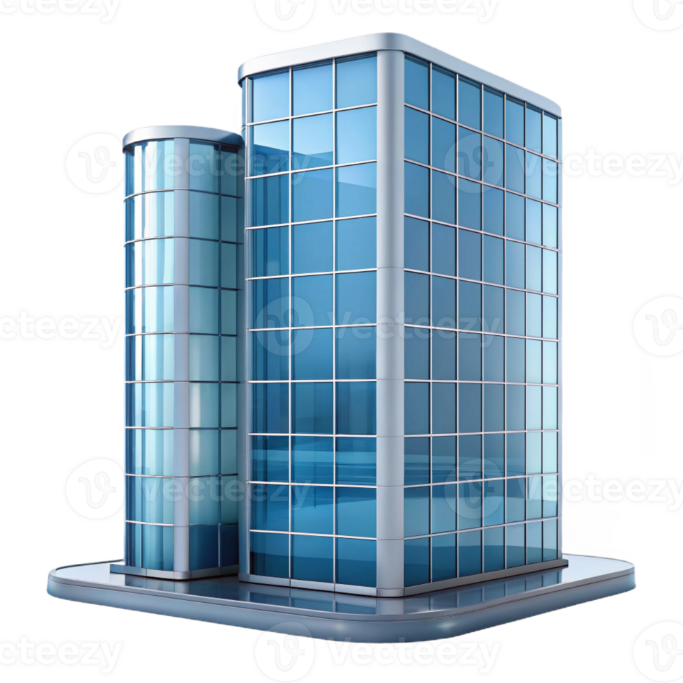 serene distinctive Contemporary glass skyscraper curtain wall section with Transparent Background png
