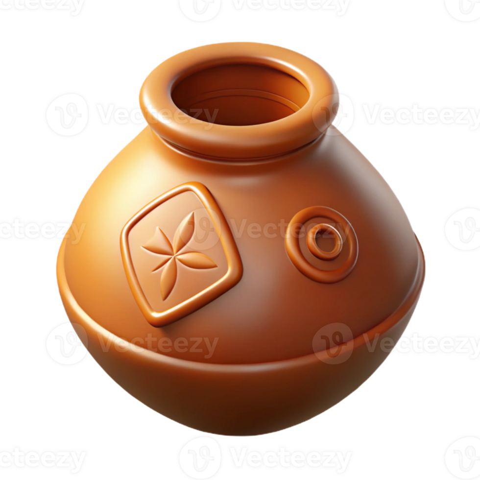 nostalgic pristine Photorealistic, ultra-detailed isolated cutout of a single tribal pottery shard with ancient symbols with Transparent Background masterfully captured png