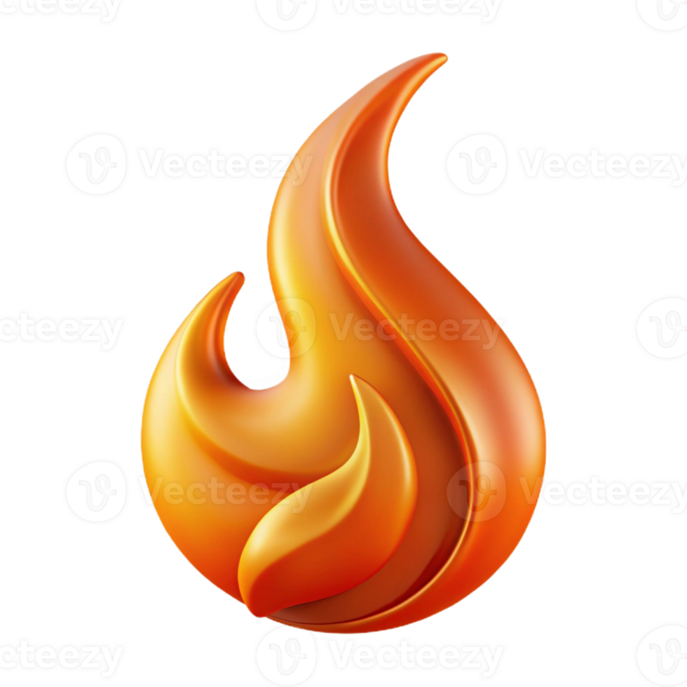 immaculate romantic modern A stylized, abstract flame icon made of swirling fire with Transparent Background gallery standard png