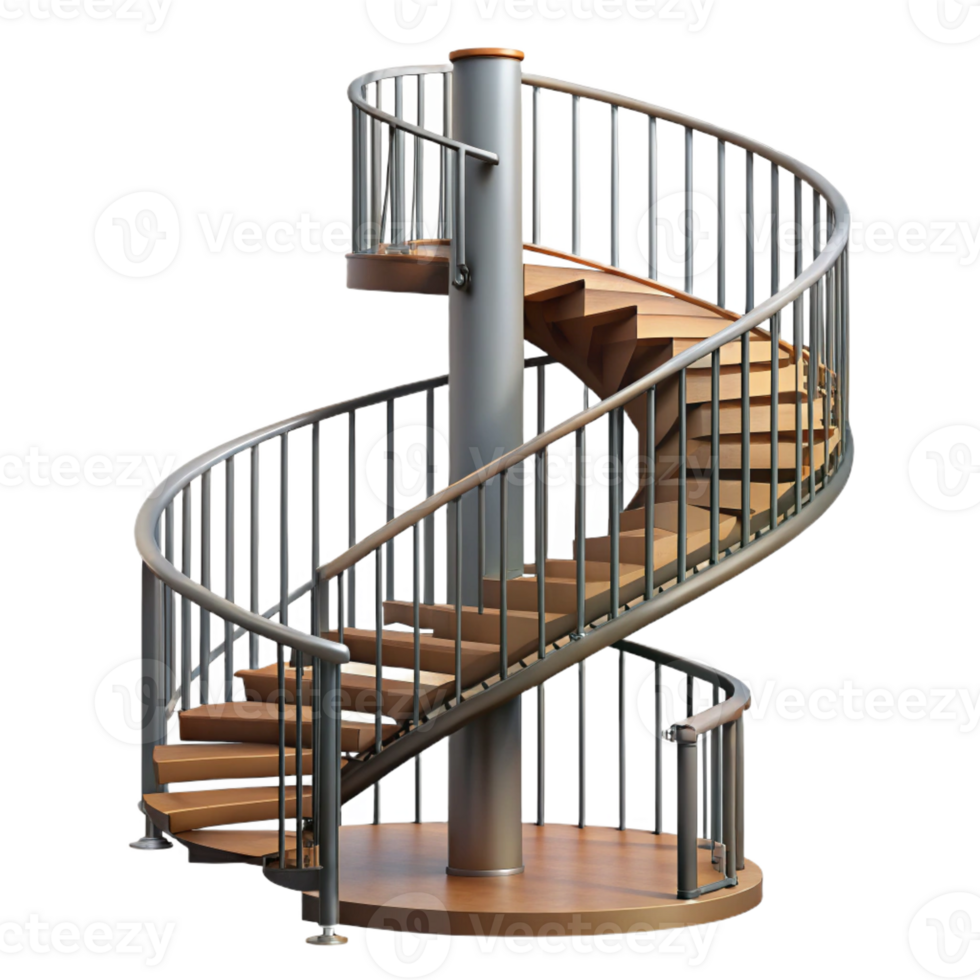 sought-after vintage Spiral staircase wrought iron railing with Transparent Background luxury png