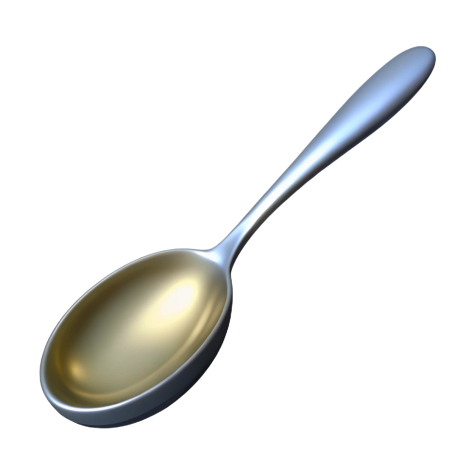 splendid rare Professional render, isolated cutout, single silver spoon, ultra-detailed, photorealistic with Transparent Background png