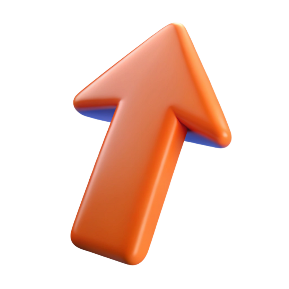 stunning tropical A single, stylized arrow, pointing upwards with Transparent Background 8K png