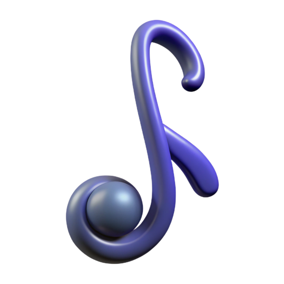 whimsical stunning A single musical note, treble clef with Transparent Background impeccable png