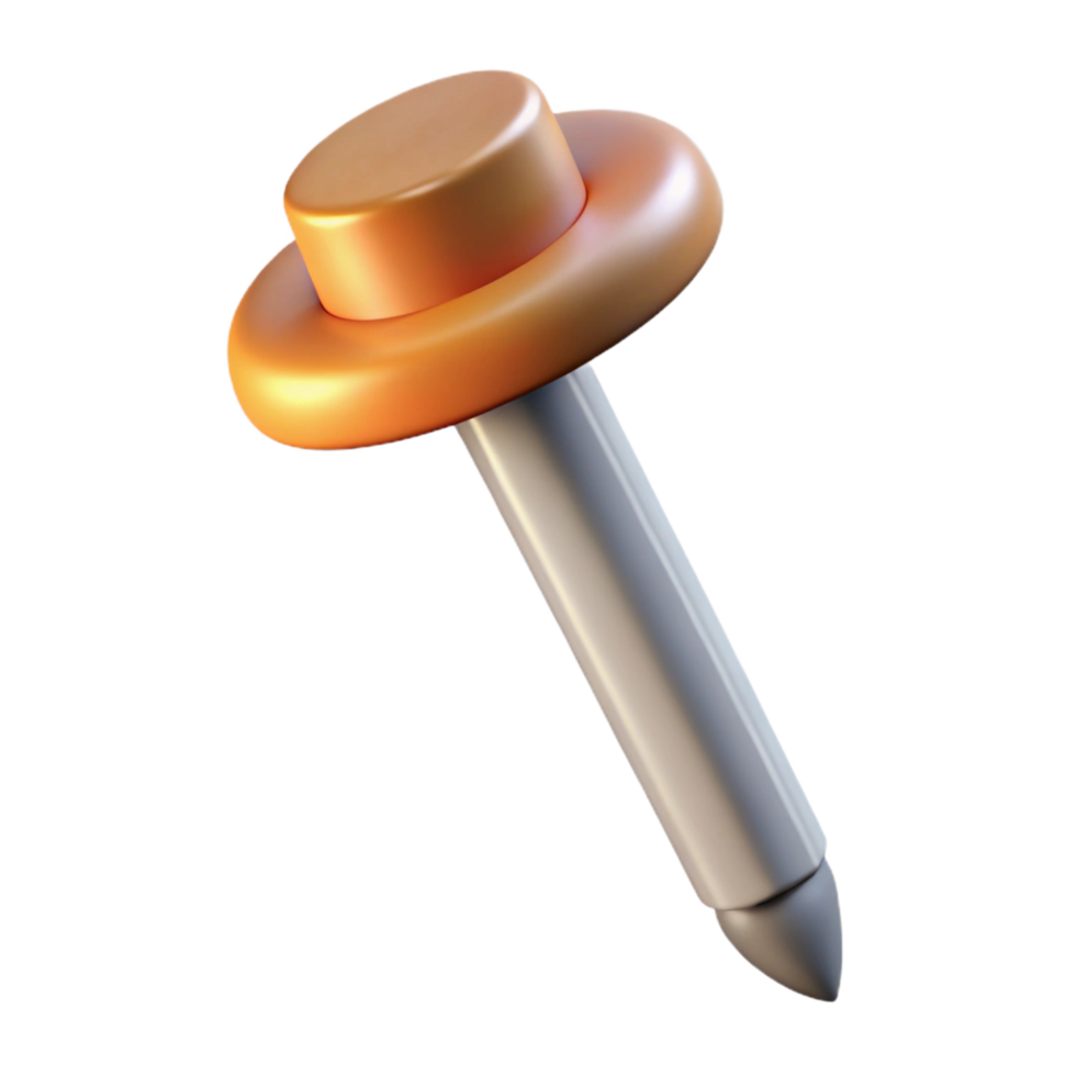 striking nostalgic avant-garde Photorealistic, isolated cutout of a single nail, hyper-specific with Transparent Background professional png
