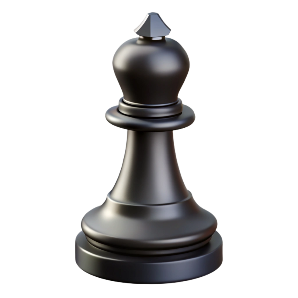 sumptuous distinguished A single, stylized chess piece, a black knight with Transparent Background png