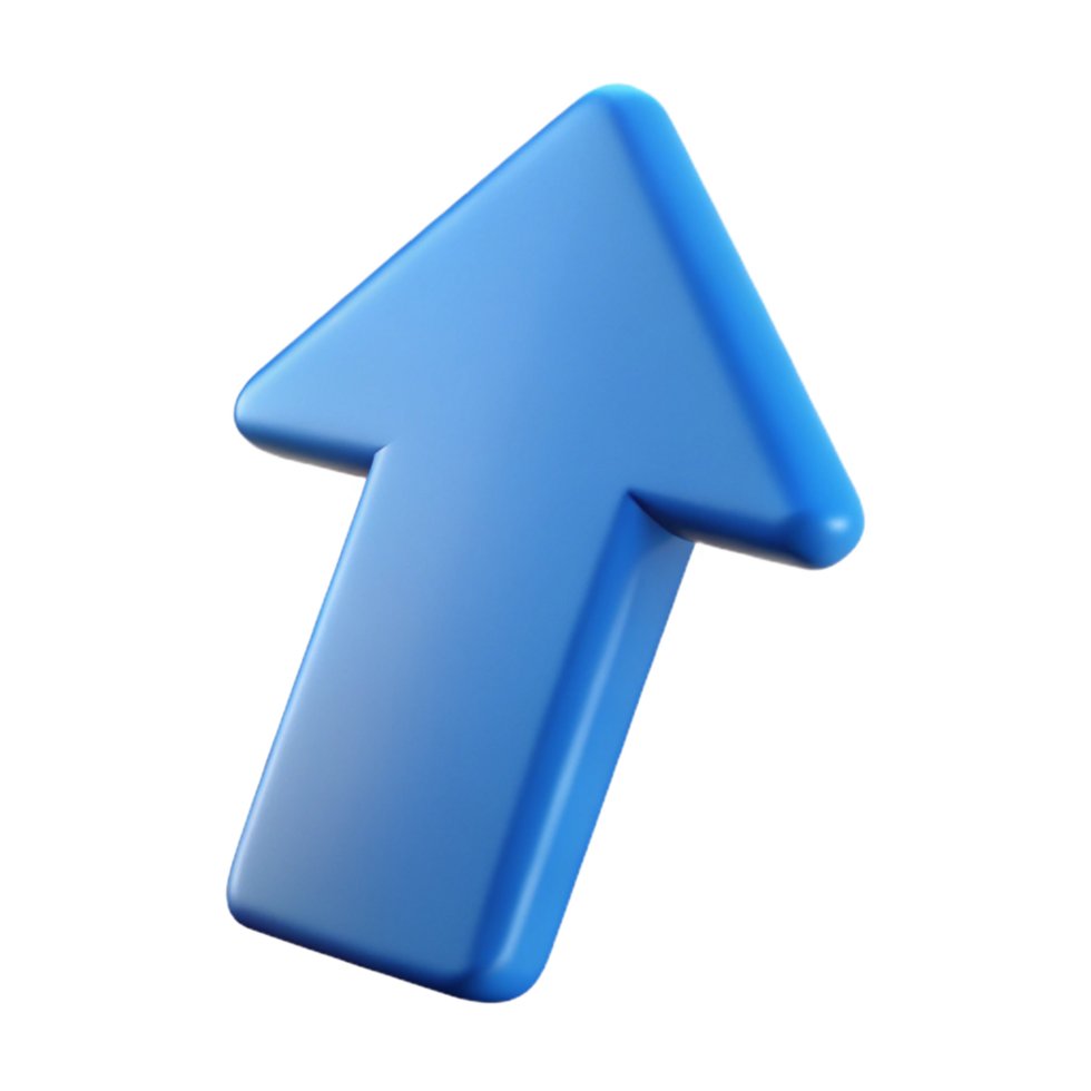 peaceful glorious A single, floating arrow pointing upwards with Transparent Background exclusive png