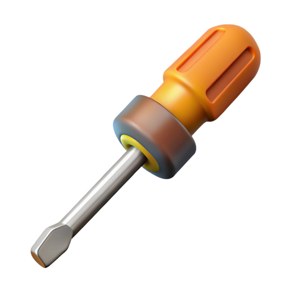 picturesque joyful rustic Screwdriver Phillips head with Transparent Background sharp png