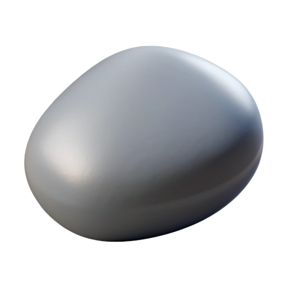 mesmerizing harmonious artistic Ultra-detailed, isolated cutout of a single, smooth gray pebble with subtle texture and variations with Transparent Background exclusive png