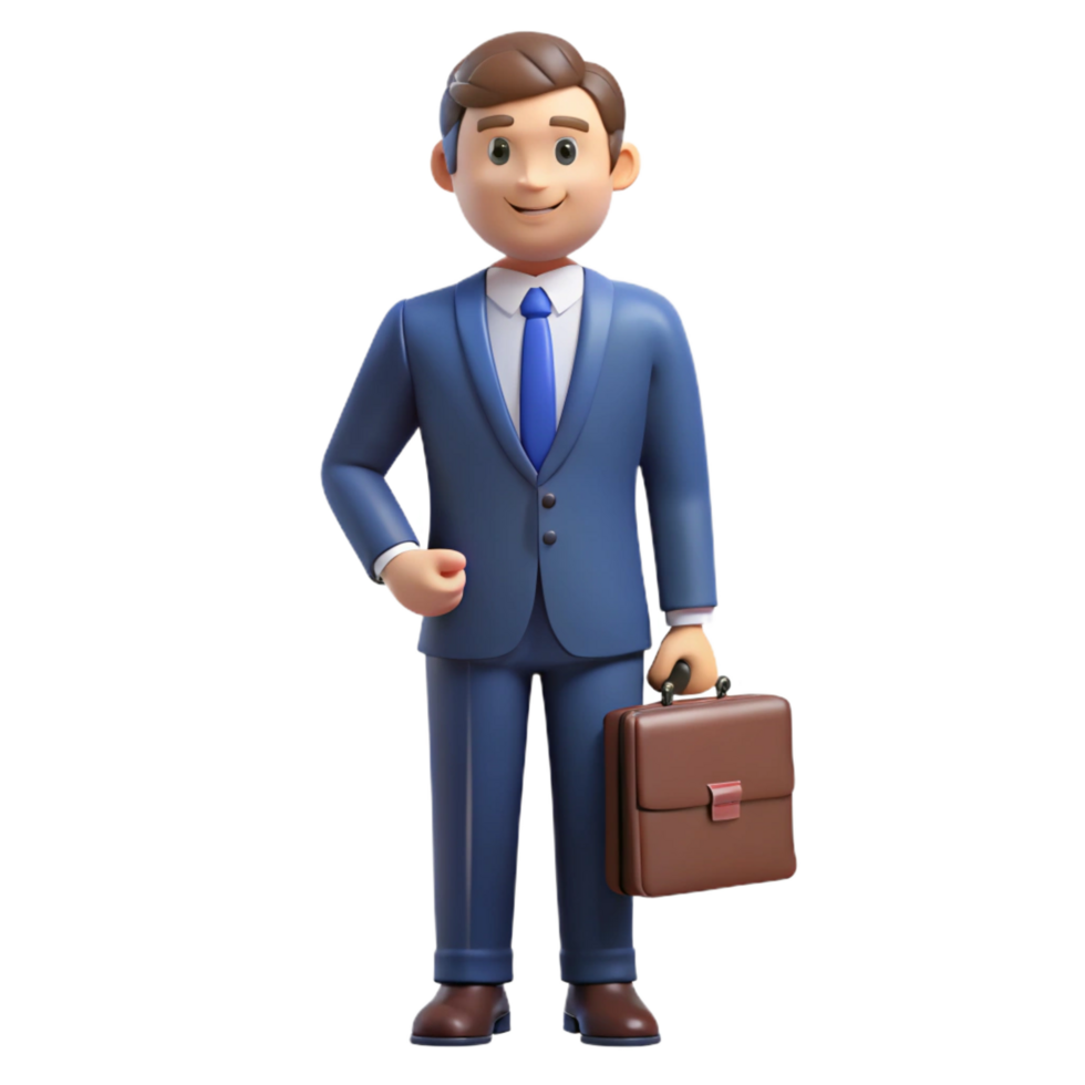 hypnotic nostalgic geometric Businessman, suit and tie, holding briefcase, with Transparent Background masterfully captured png