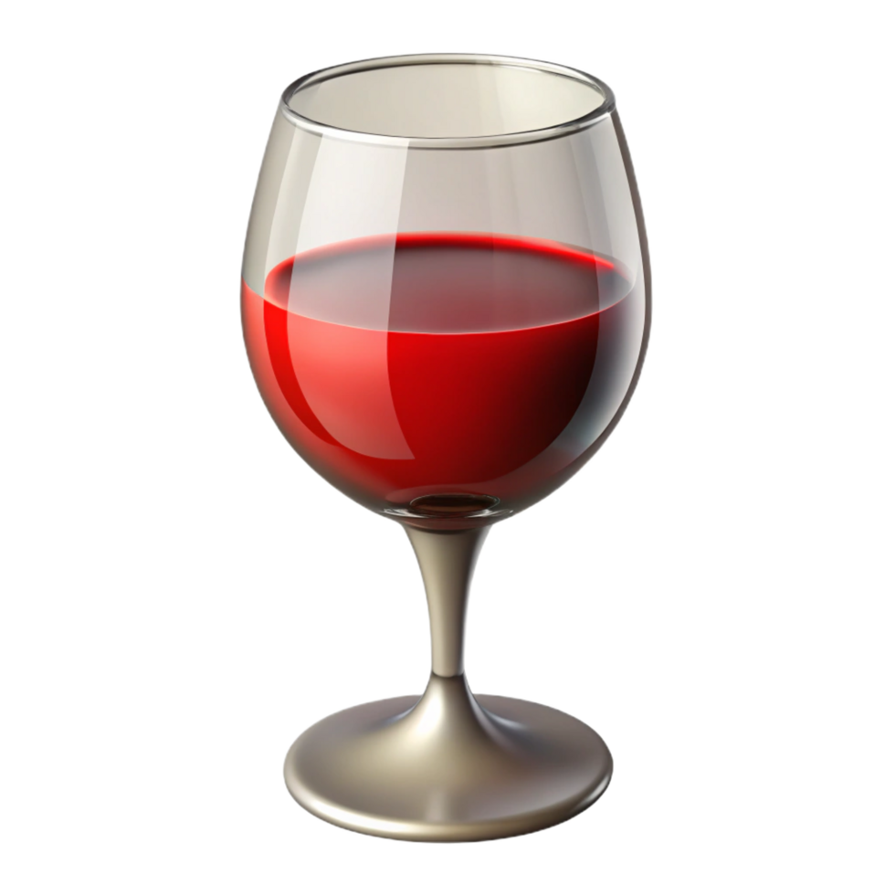 serene artistic A wine glass, half full of red wine with Transparent Background 4K png