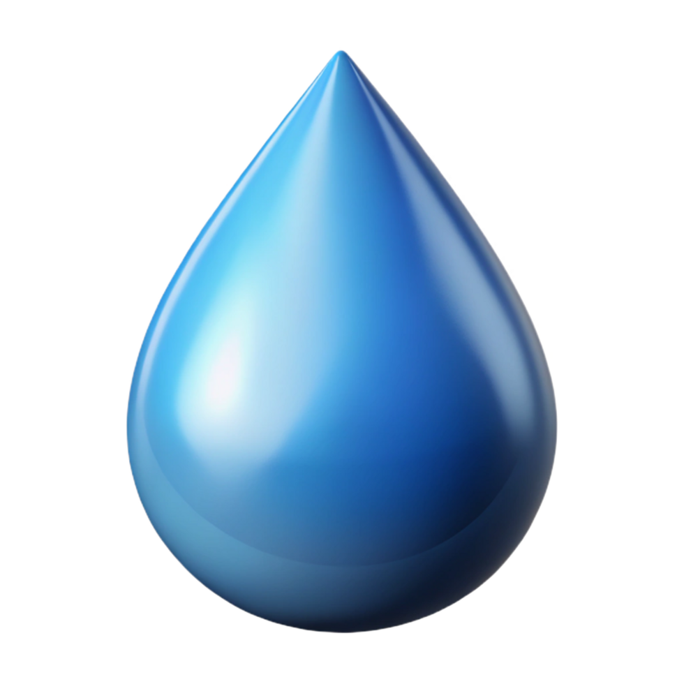 serene standout Ultra-detailed photorealistic isolated cutout of a single tear drop, professional render with Transparent Background png