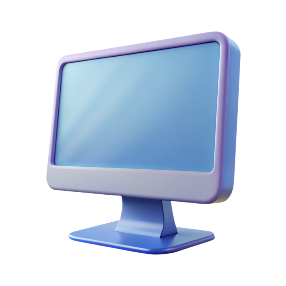 mysterious extraordinary Desktop computer monitor with thin bezel with Transparent Background high resolution png
