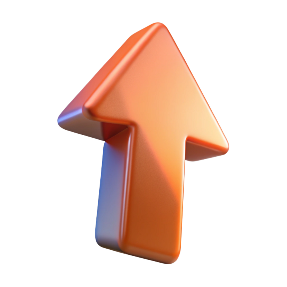 unforgettable minimalist A stylized, abstract arrow pointing upwards, with Transparent Background gallery standard png