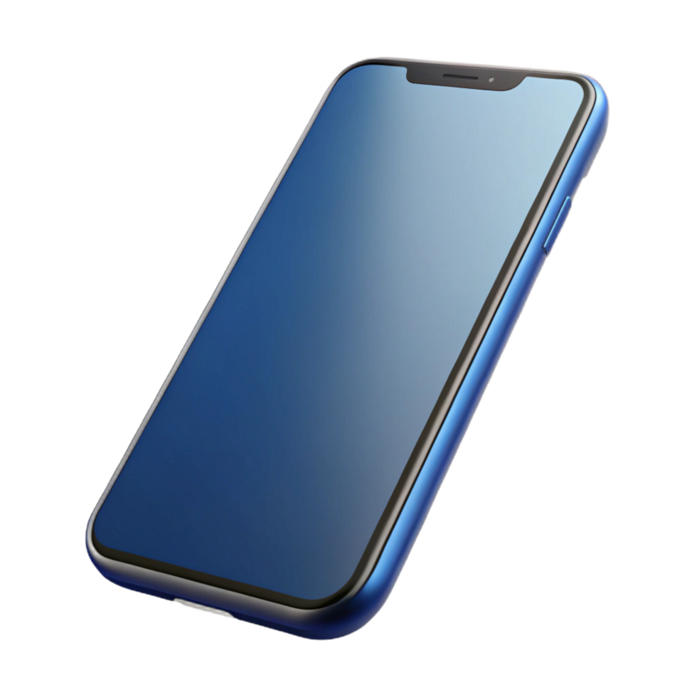 reflective splendid A sleek, modern smartphone with a blank screen with Transparent Background genuine png