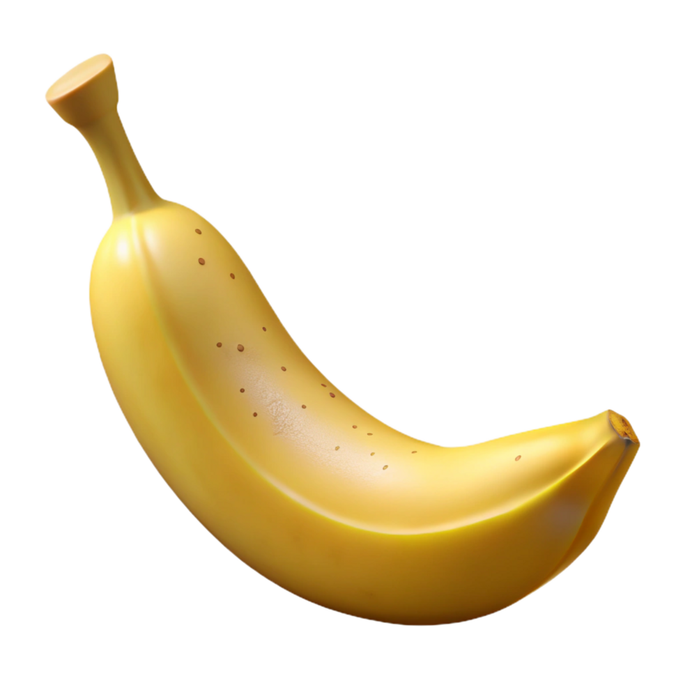 vibrant ethereal renaissance Photorealistic, hyper-specific render of a single, peeled banana with detailed texture and bruises Isolated cutout with Transparent Background premium png