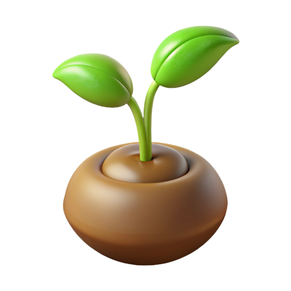 majestic quintessential Germinating seed sprouting with Transparent Background png