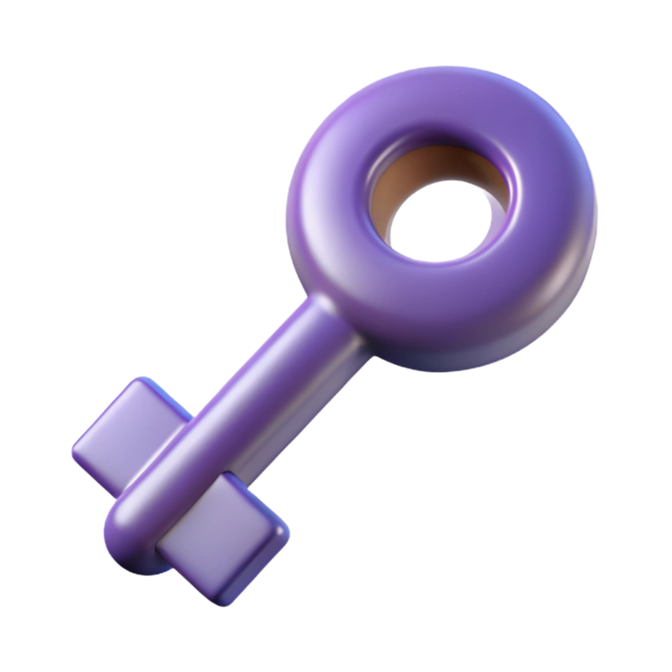 sumptuous impressionist Photorealistic, ultra-detailed isolated cutout of a single, key with Transparent Background artisan png