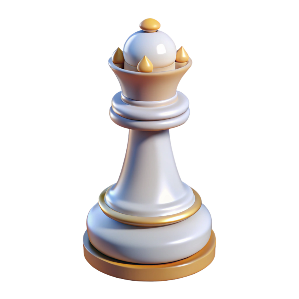 extraordinary dreamy abstract A single, stylized chess piece, a white king with Transparent Background high quality png