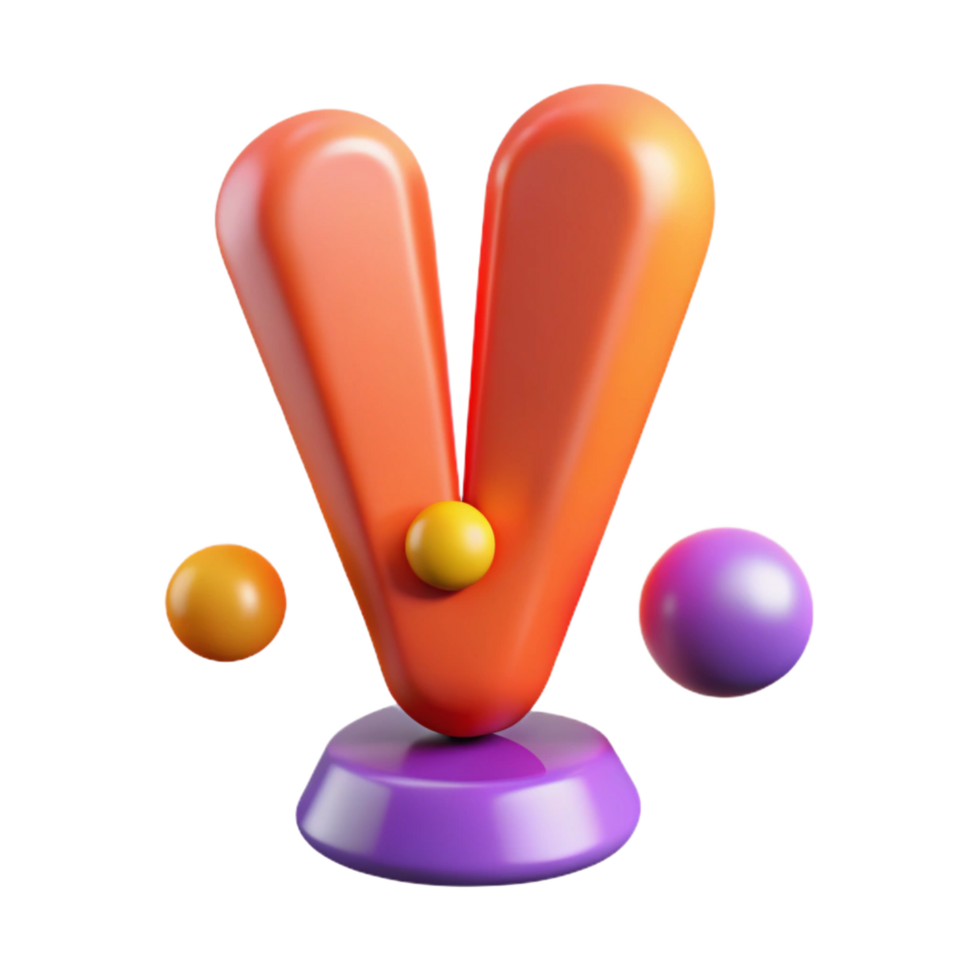 stunning peaceful vintage A single, stylized exclamation point, vibrant and emphatic with Transparent Background elite png