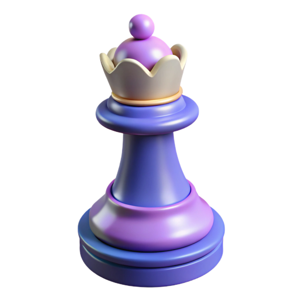 nostalgic mesmerizing A single, stylized chess piece King or Queen, with Transparent Background artisan png