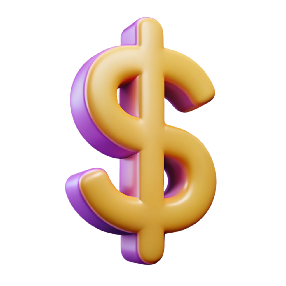 sumptuous bold impressionist A single, stylized dollar sign, bold and financial with Transparent Background original png