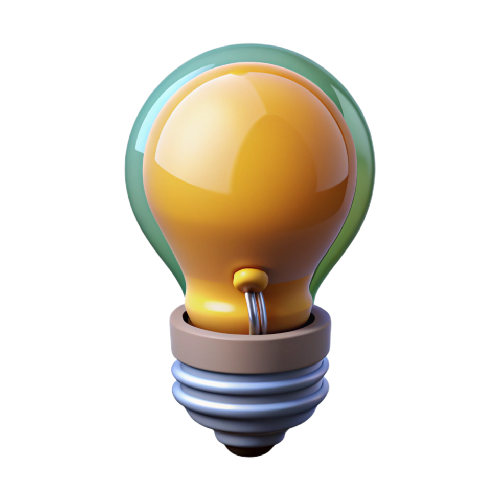 mesmerizing unforgettable Concept art style, isolated cutout of a single, futuristic, energy-efficient lightbulb, ultra-detailed with Transparent Background png