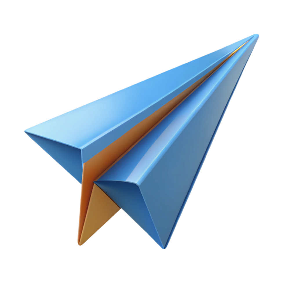 sumptuous surreal A paper airplane, mid-flight, folded paper texture with Transparent Background authentic png
