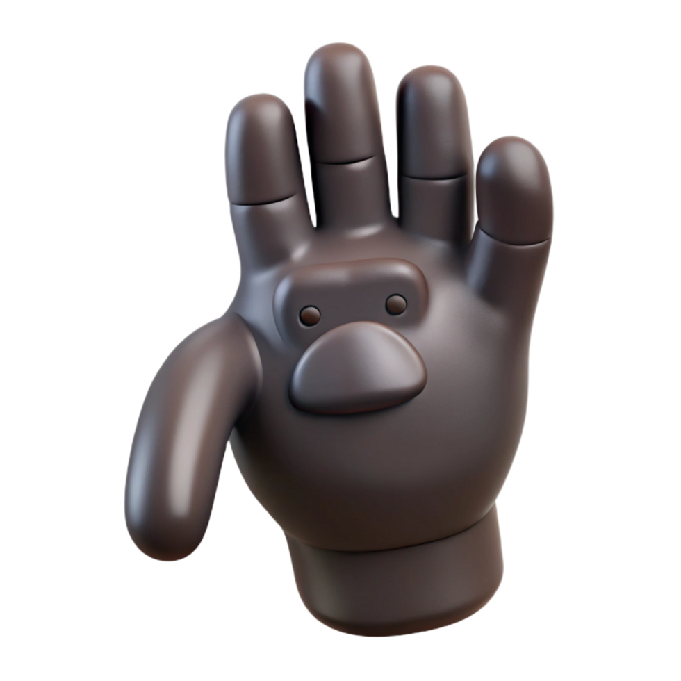 picturesque dramatic gothic Concept art style isolated cutout of a single gorilla Gorilla gorilla hand, with Transparent Background precision png