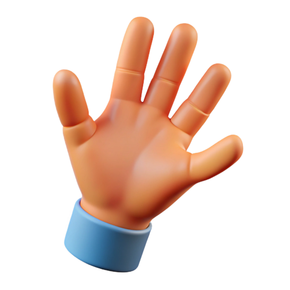 serene futuristic A single, realistic human hand reaching out, with Transparent Background genuine png