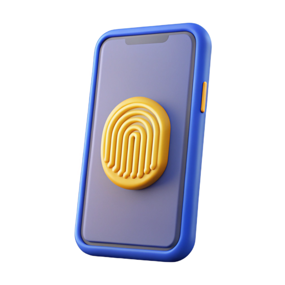 intense pristine Smartphone with fingerprint sensor with Transparent Background impeccable png