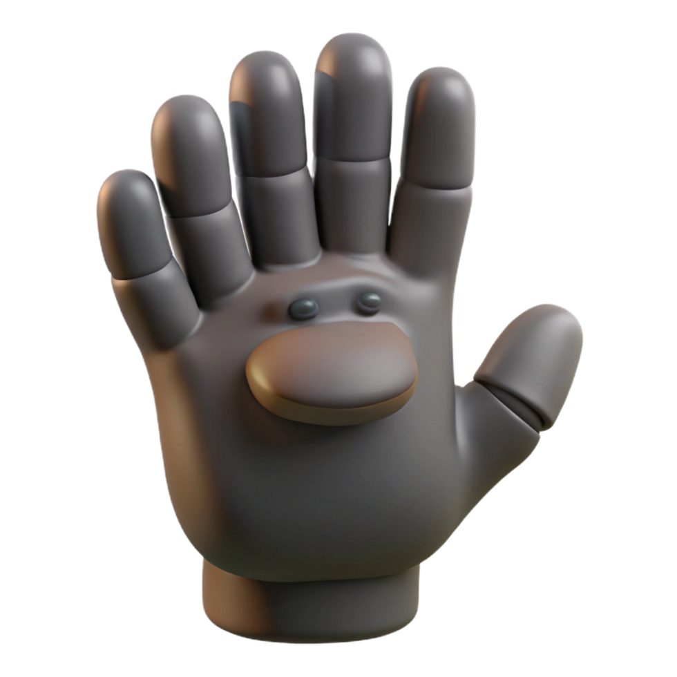 whimsical dramatic Concept art style isolated cutout of a single gorilla Gorilla gorilla hand, with Transparent Background sharp png