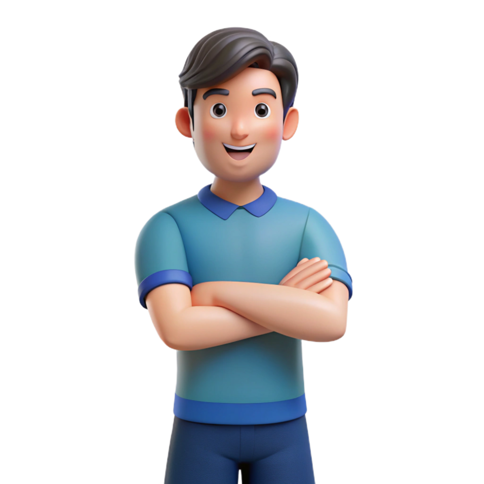 sumptuous nostalgic vintage Confident young man, arms crossed, casual wear, with Transparent Background 8K png