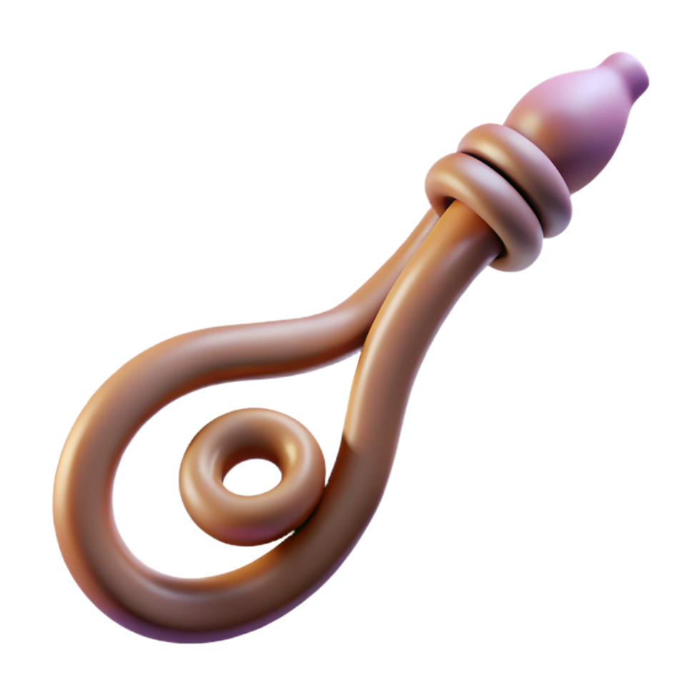 radiant avant-garde Concept art style, isolated cutout, ultra-detailed, professional render Art Nouveau whip, flowing lines, stylized handle with Transparent Background luxury png