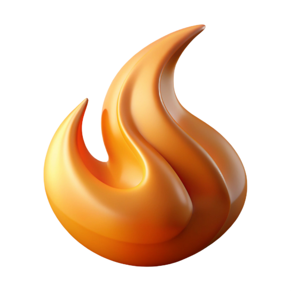 magnificent dreamy impressionist A flowing, abstract shape resembling a flame with Transparent Background top-tier png