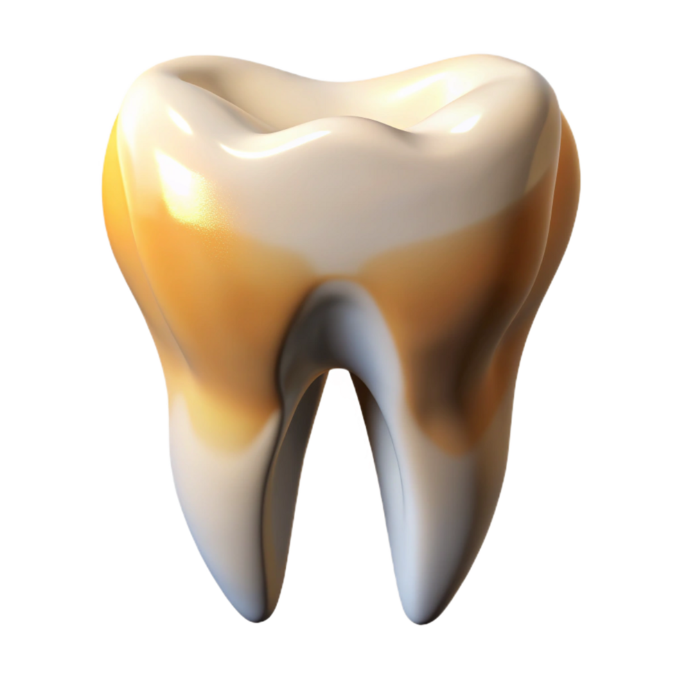 hypnotic gothic Ultra-detailed, professional render of a single human tooth with realistic enamel and root structure Isolated cutout with Transparent Background masterfully captured png