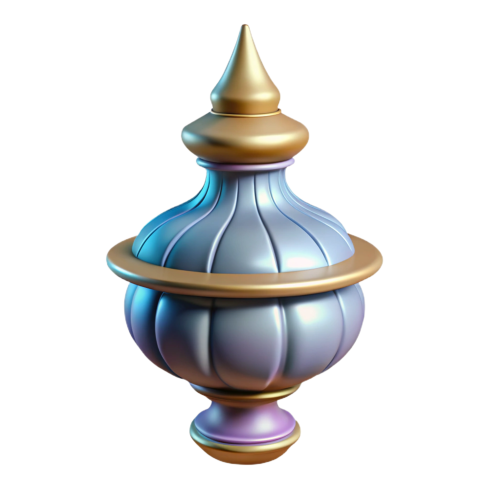 hypnotic sought-after Ultra-detailed, concept art style rendering of a single, decorative finial with Transparent Background png