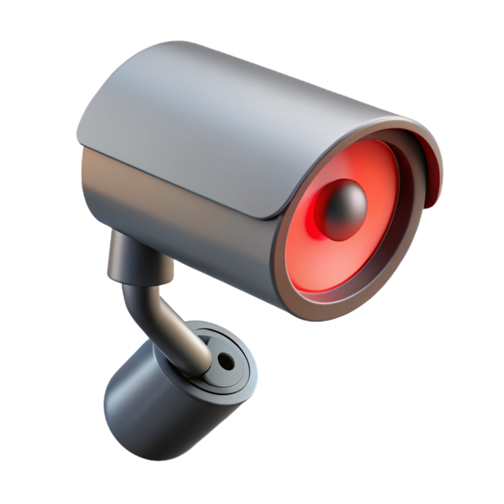 wonderful rustic Security camera with blinking red light with Transparent Background artisan png