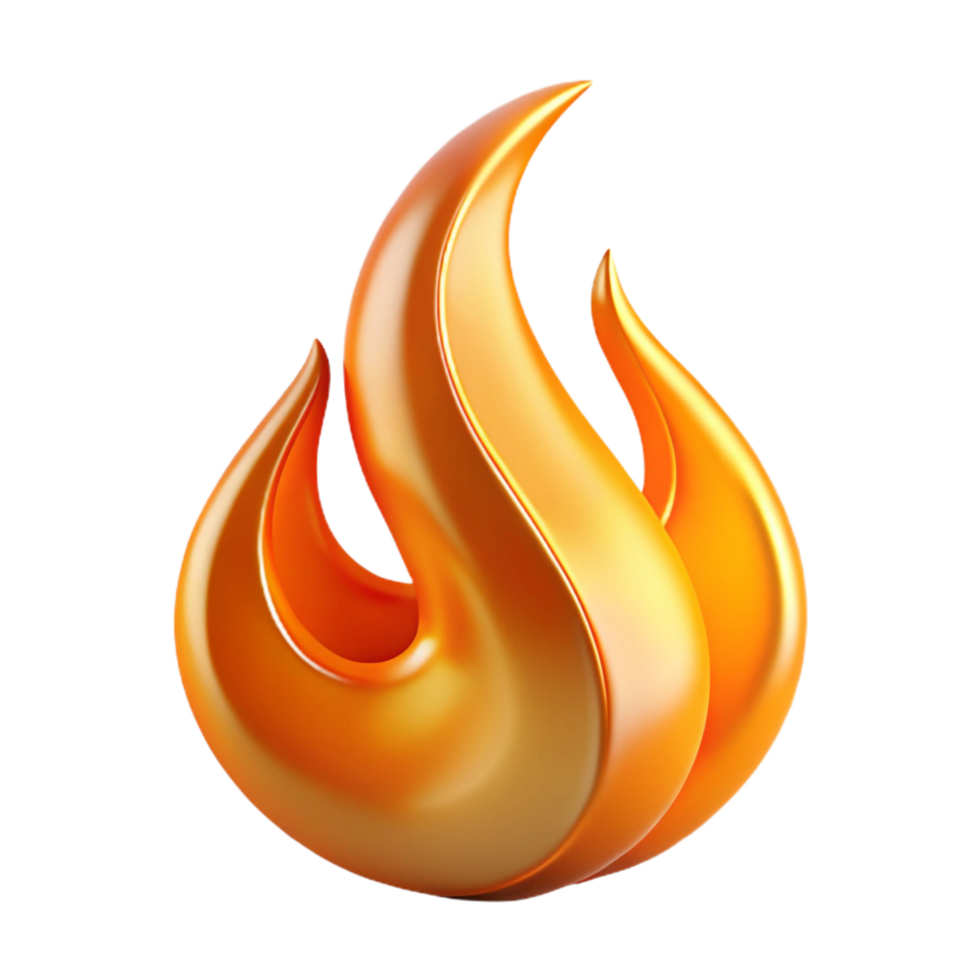 notable coastal A stylized, abstract flame icon made of swirling fire with Transparent Background flawless png